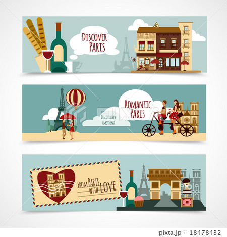 Paris Touristic Banner 18478432