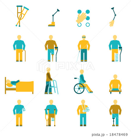 People With Disabilities Icons Set 18478469