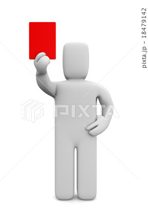 Person showing a red card Person showing a red card 18479142