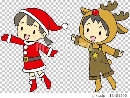 聖誕老人和馴鹿兒童 18481300