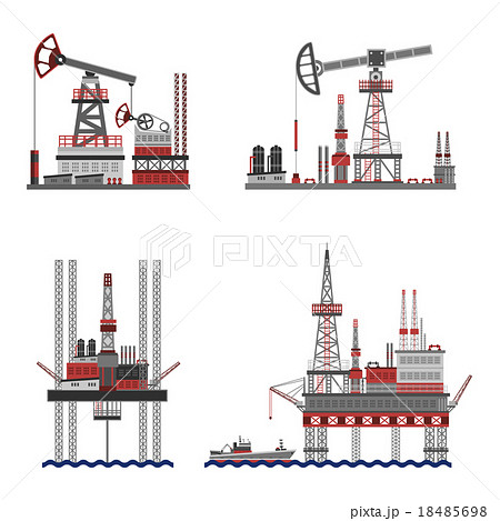 Oil Petroleum Platform Set 18485698