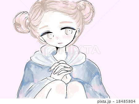 ミッキーヘアの女の子のイラスト素材 18485804 Pixta