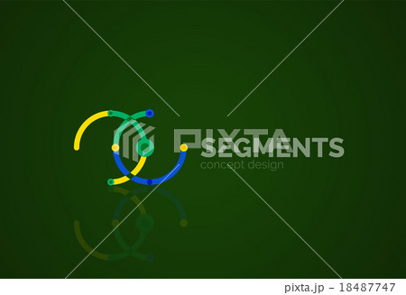 Vector outline minimal abstract geometric logo Vector outline minimal abstract geometric logo 18487747