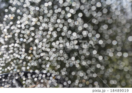 Abstract bokeh from raindrops on glass after rain 18489019