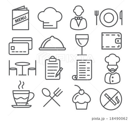 Restaurant Line Icons 18490062