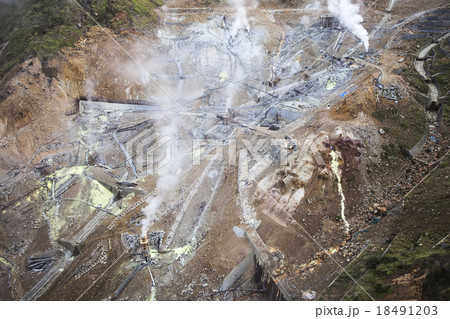 神奈川県箱根町 箱根ロープウェイから望む大涌谷 18491203