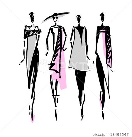 Beautiful Woman silhouette.  18492547