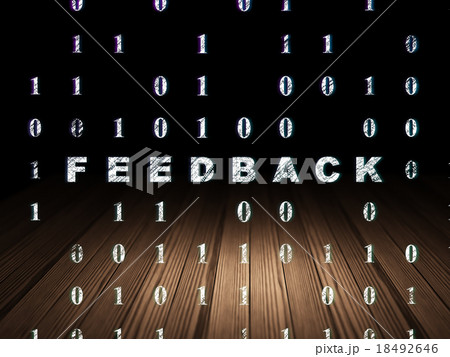 Business concept: Feedback in grunge dark room 18492646