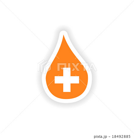 icon sticker realistic design on paper drop 18492885