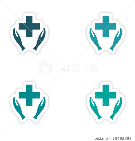 assembly realistic sticker design on paper logo 18492892