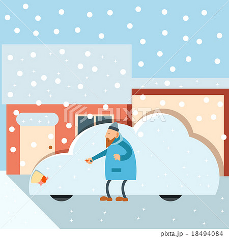 Car under snow 18494084