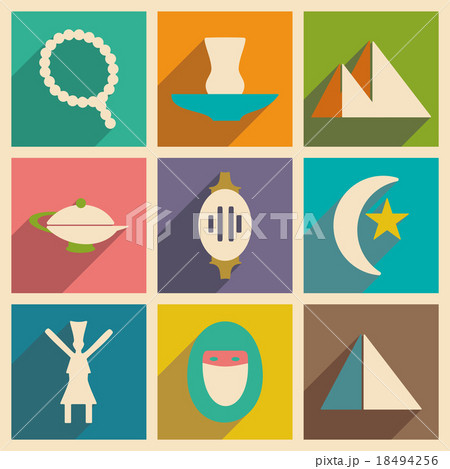 Flat with shadow concept and mobile application Flat with shadow concept and mobile application 18494256