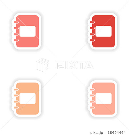 assembly realistic sticker design on paper 18494444