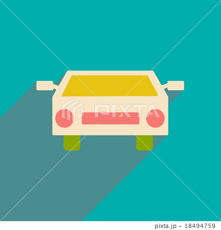 Flat with shadow icon and mobile applacation car 18494759