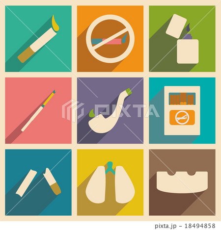 Flat with shadow concept and mobile application 18494858