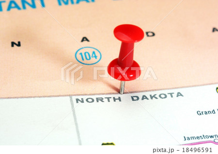 North Dakota  state USA map 18496591