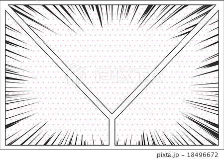 コマ割り 集中線 ドットのイラスト素材 18496672 Pixta