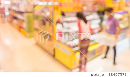 food store blur with bokeh 18497571