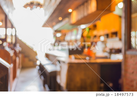 Blurred background image of coffee shop blur background with bo 18497573