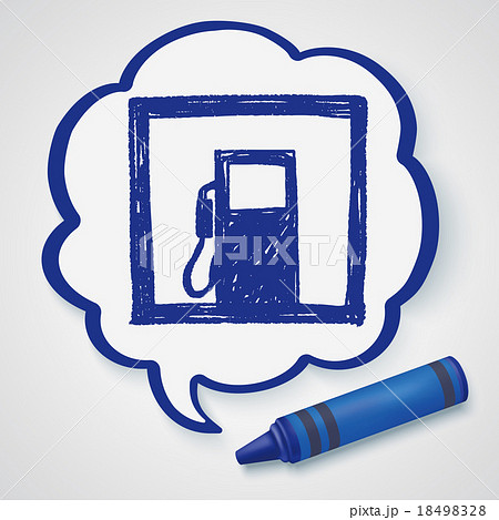 Petrol gas station doodle Petrol gas station doodle 18498328