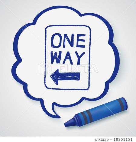 one way sign doodle one way sign doodle 18501151