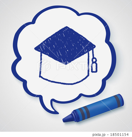 graduation cap doodle drawing graduation cap doodle drawing 18501154