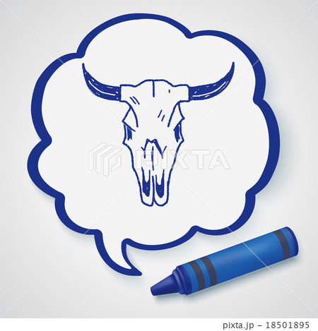 cow skull doodle 18501895
