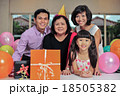 Grandma wearing a party hat at her birthday party 18505382