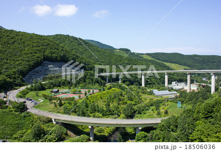 朝里大橋、ループ橋 18506036