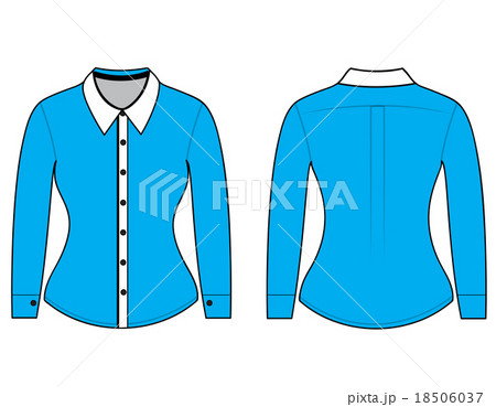 Blank shirt with long sleeves template 18506037