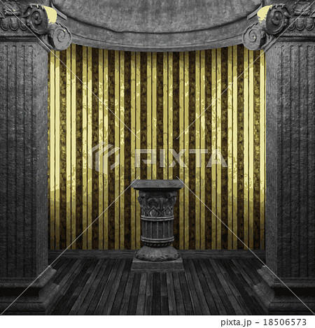 vector stone columns, pedestal and wallpaper 18506573