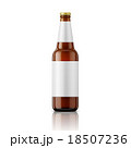 Brown beer bottle with labels template. 18507236