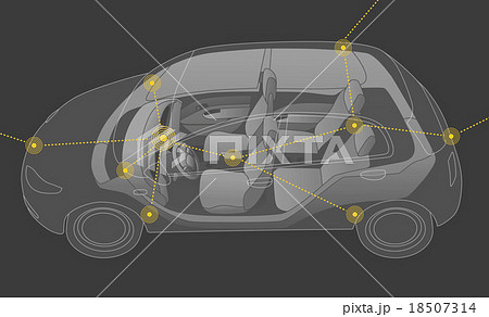 自動車インテリア　イラスト 18507314