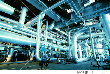 Industrial zone, Steel pipelines, valves and pumps 18508507