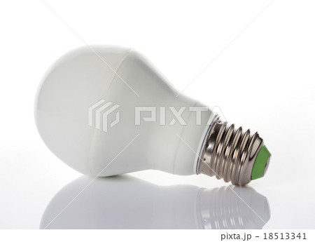 LED energy saving bulb on white background. 18513341