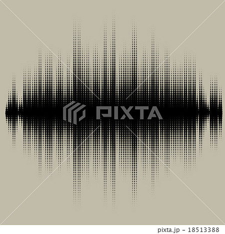 Vector sound waves set. Audio equalizer technology 18513388