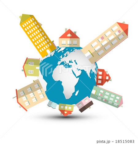 Housing Development Vector Illustration Houses 18515083