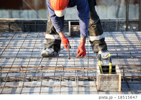 workers make reinforcement for concrete foundation workers make reinforcement for concrete foundation 18515647