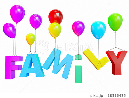 Family on balloons 18516436