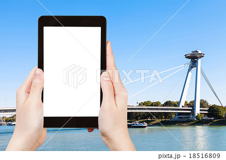 tourist photographs of SNP Bridge in Bratislava 18516809