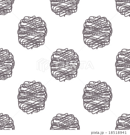 Polka scribble lines vector seamless pattern 18518941