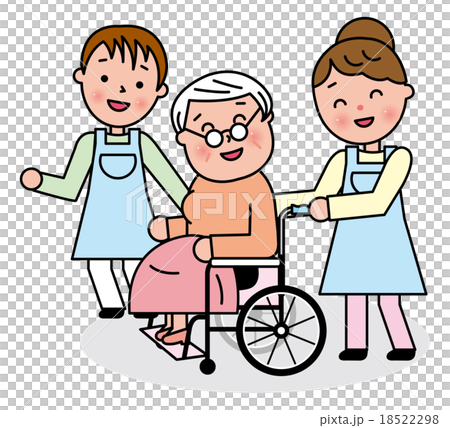 資深婦女微笑的護理康復舒適的輪椅 18522298