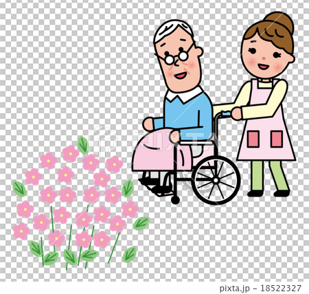 資深男性微笑的護理康復舒適的輪椅 18522327