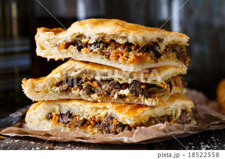 Homemade pie stuffed with liver Homemade pie stuffed with liver 18522558