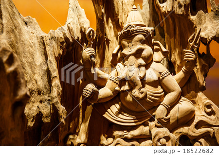 Ganesh carved wood Ganesh carved wood 18522682