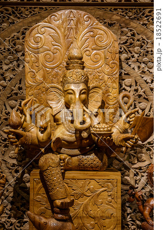 Ganesh carved wood Ganesh carved wood 18522691