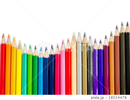 line of colored pencils line of colored pencils 18524478