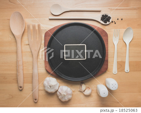 kitchen desk with ingredients 18525063