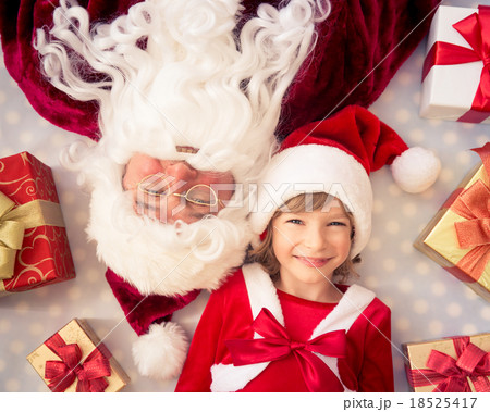 Santa Claus and child Santa Claus and child 18525417