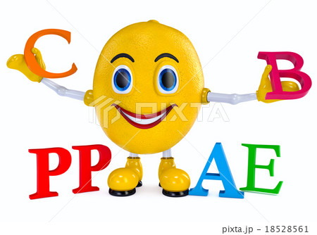 Lemon vitamins character 18528561